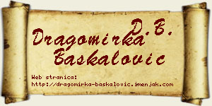 Dragomirka Baškalović vizit kartica